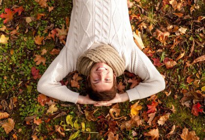 Person som lyckats minska stress