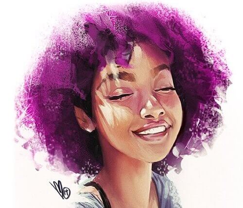 Kvinna som accepterar andra som de är