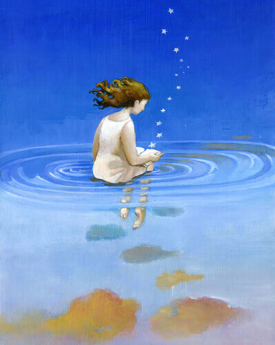 Flicka i vatten