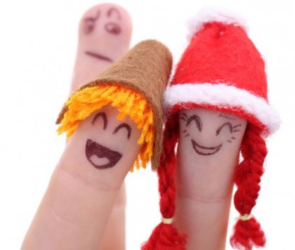 Fingerdocka som visar avund