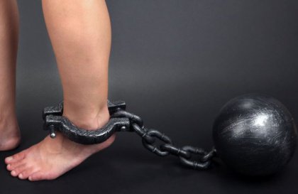 Bojad fot som symboliserar Jonakomplex