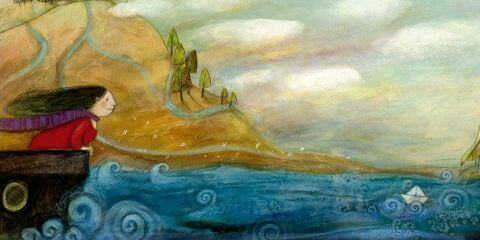 Kvinna i båt som valt att ta en risk