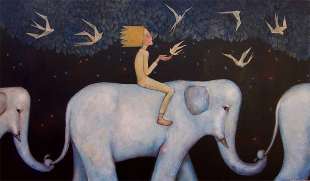 Rider på elefant