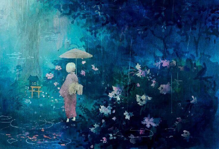 Geisha i regn