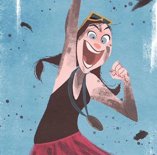 Glad kvinna som lärt sig att reagera på bästa sätt