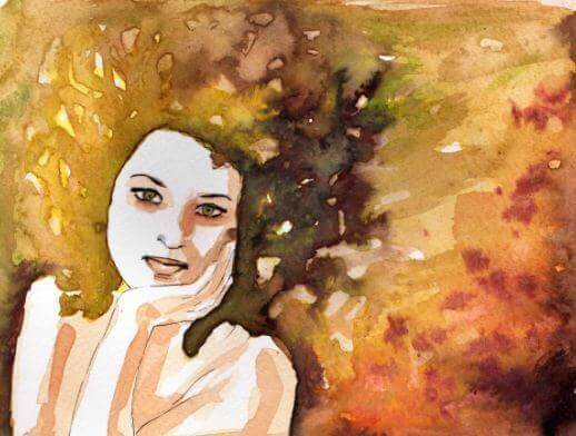 Kvinna med ett leende