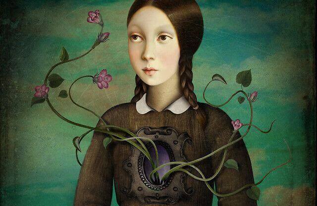 Kvinna som visar empati