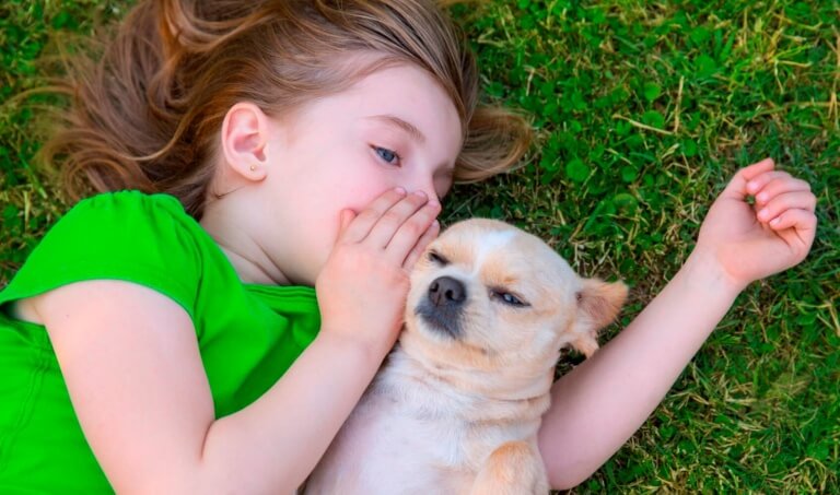 Flicka med hund - husdjuren betyder så mycket för oss