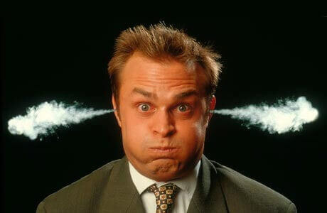 Vansinnig man som behöver lära sig att kontrollera sin ilska