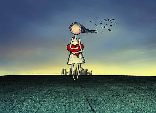 Flicka med hjärta som för vissa personer bara är behövd ibland