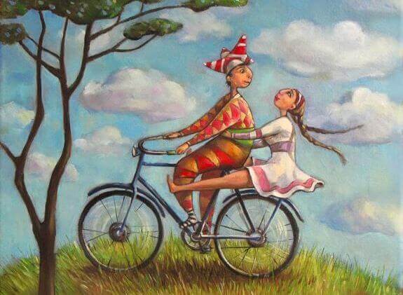 Cykeltur på kulle