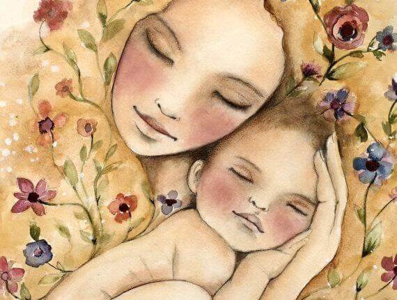 Mor och bebis