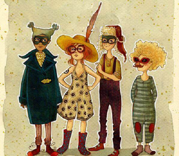 Magiska personer på maskerad