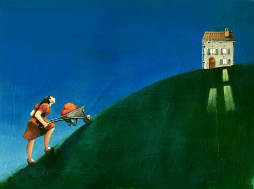 En uppförsbacke i livet