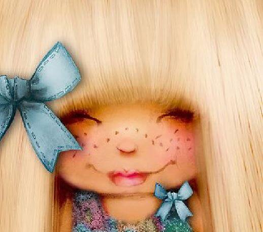 Flicka som ser fördelarna med skratt