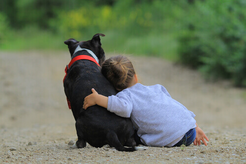 Barn och hund