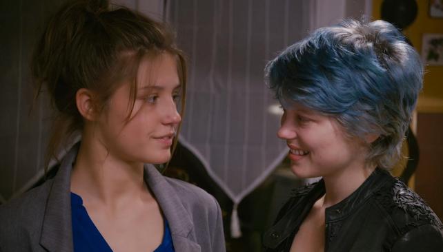 En scen från Blå är den varmaste färgen