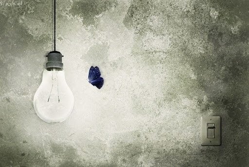 Mal vid lampa