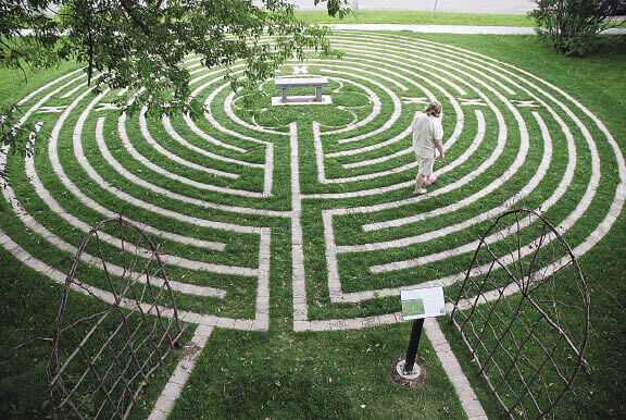 Person i labyrint