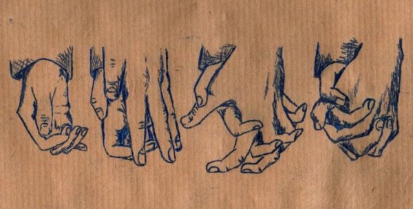 Illustration av händer