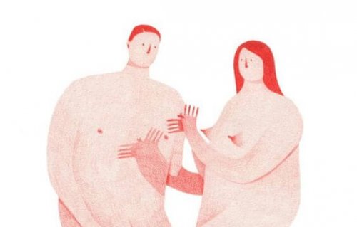 Naket par diskuterar