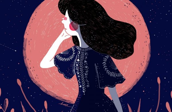 Flicka med avståndstagande attityd