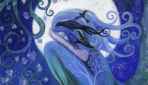 Gråtande kvinna som visar självkänslans språk