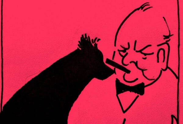 Winston Churchills svarta hund