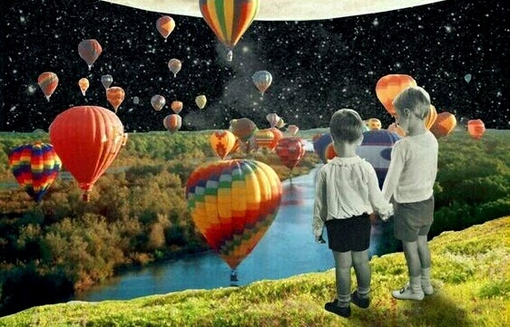 Pojkar och ballonger
