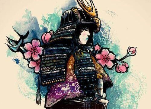 Samuraj och blommor