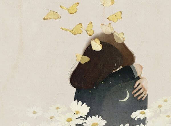 Kram med fjärilar