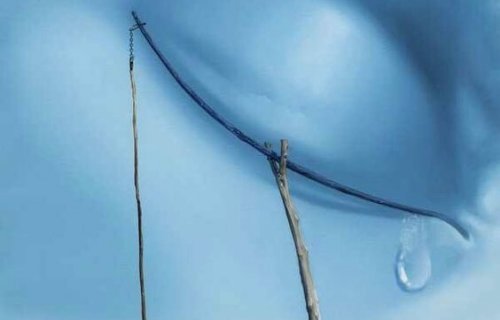 Gråtande öga som ett resultat av ondska