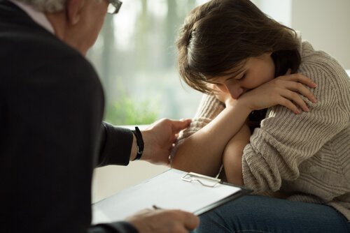 Psykolog med patient