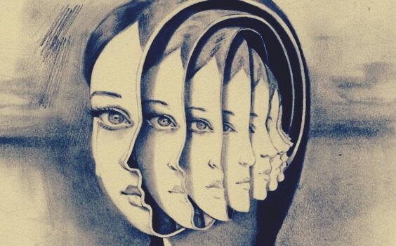 Surrealistisk bild av kvinna