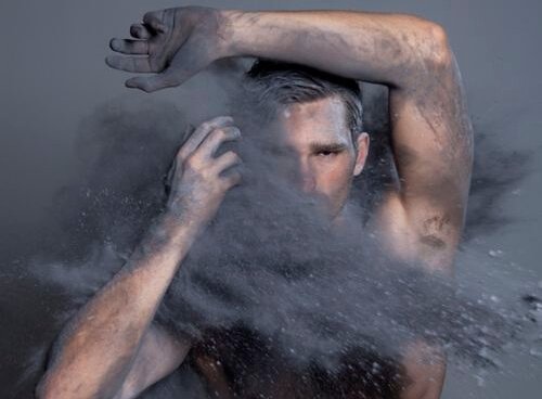 Man som symboliserar att depressioner har ökat