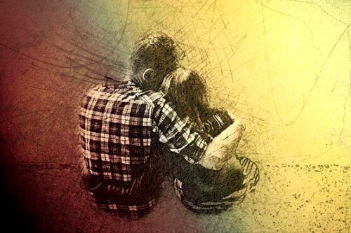 Par omfamnar varandra