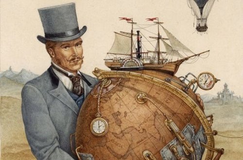 Man med jordglob och skepp som lärt sig att inte slösa tid