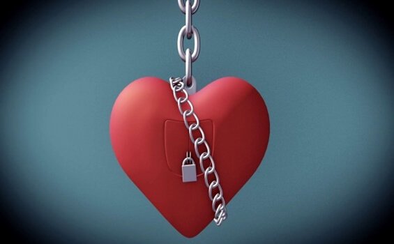 Fängslat hjärta som symboliserar fallet där någon vägrar släppa dig