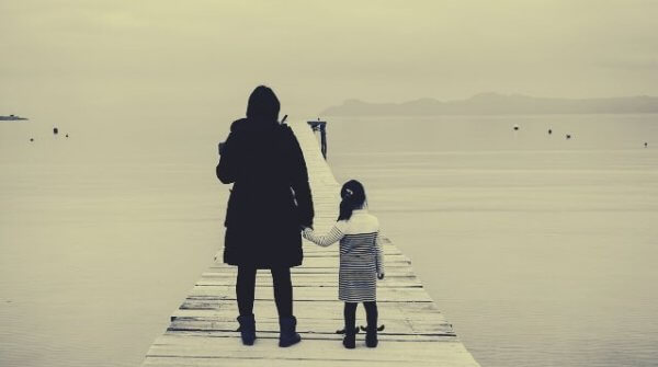 Mamma med dotter