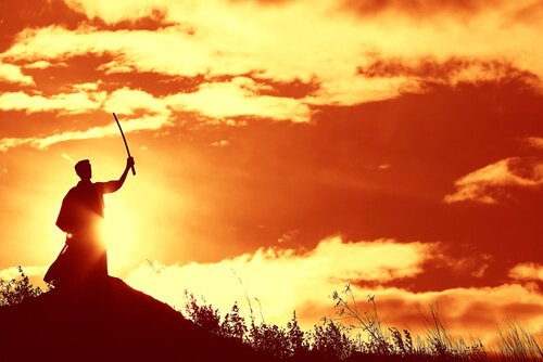 Citat från samurajerna i solnedgång