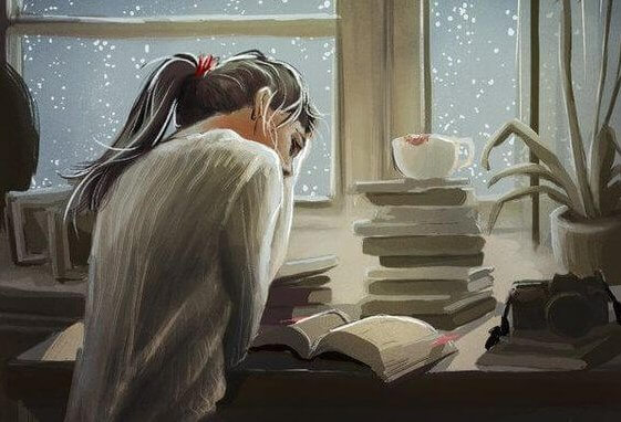 Studerande kvinna som vet att man bygger sin framgång