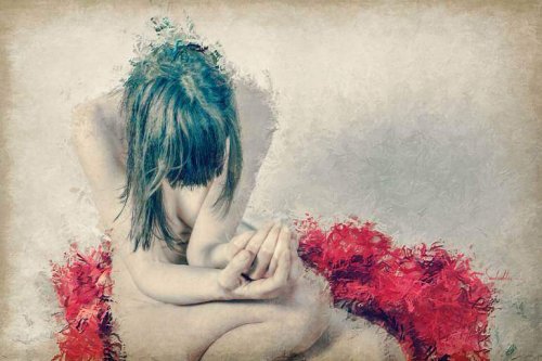 Kvinna som utövar mindfulness