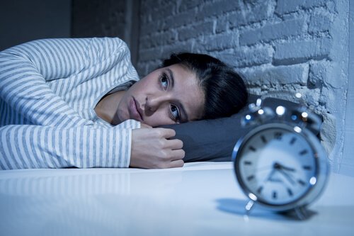 Kvinna med sömnproblem