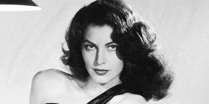 Svartvit bild av Ava Gardner
