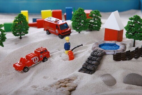 Lek i sand