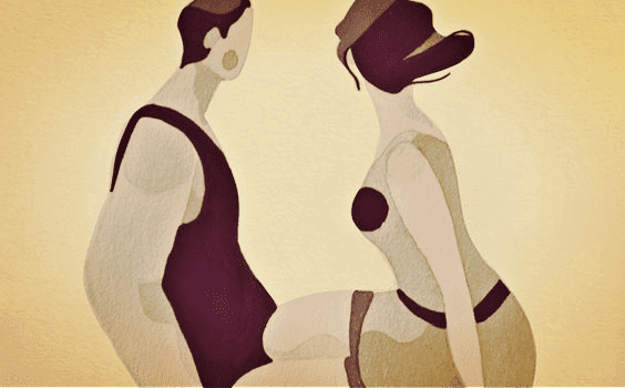 Par tittar på varandra och visar att hjärtat justerar sig