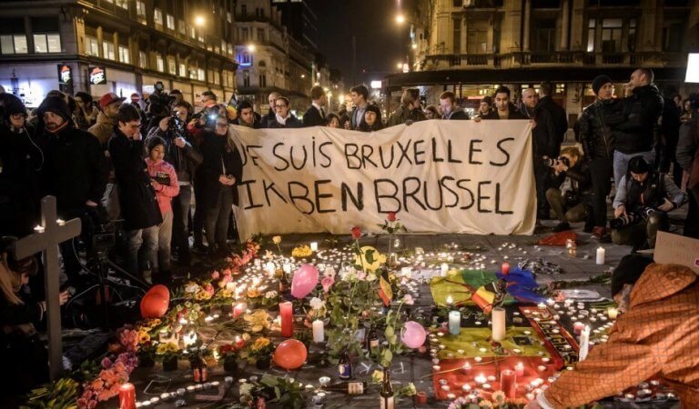 Terrorismens skugga visade sig i Bryssel.