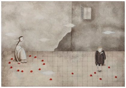 Två ensamma figurer