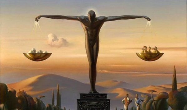 Figur med vågskålar