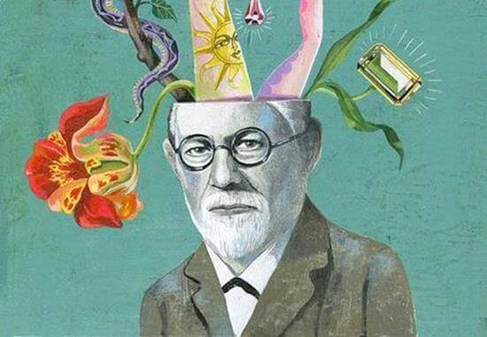 Konstverk som avbildar Freud